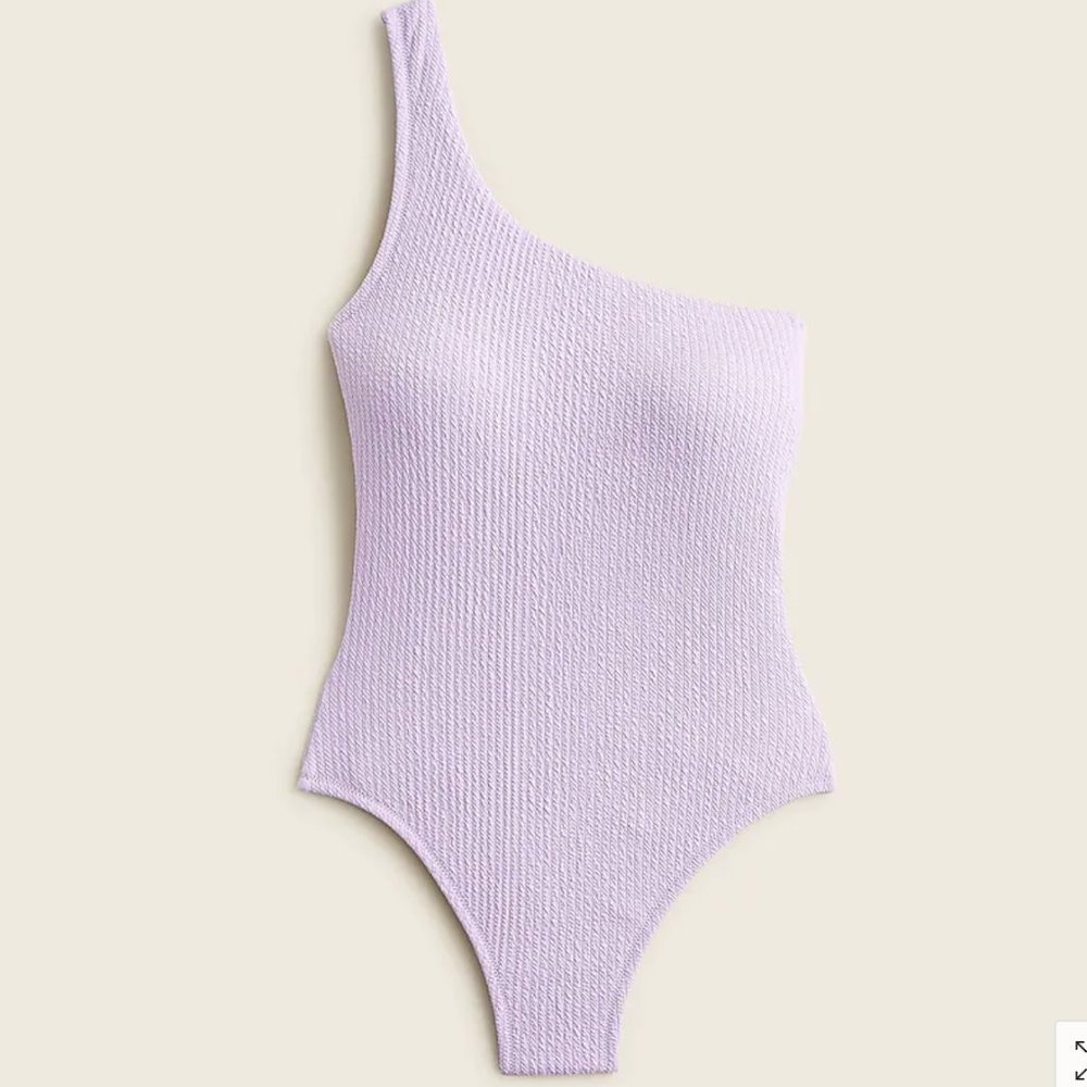 J. Crew Textured one - shoulder one - piece